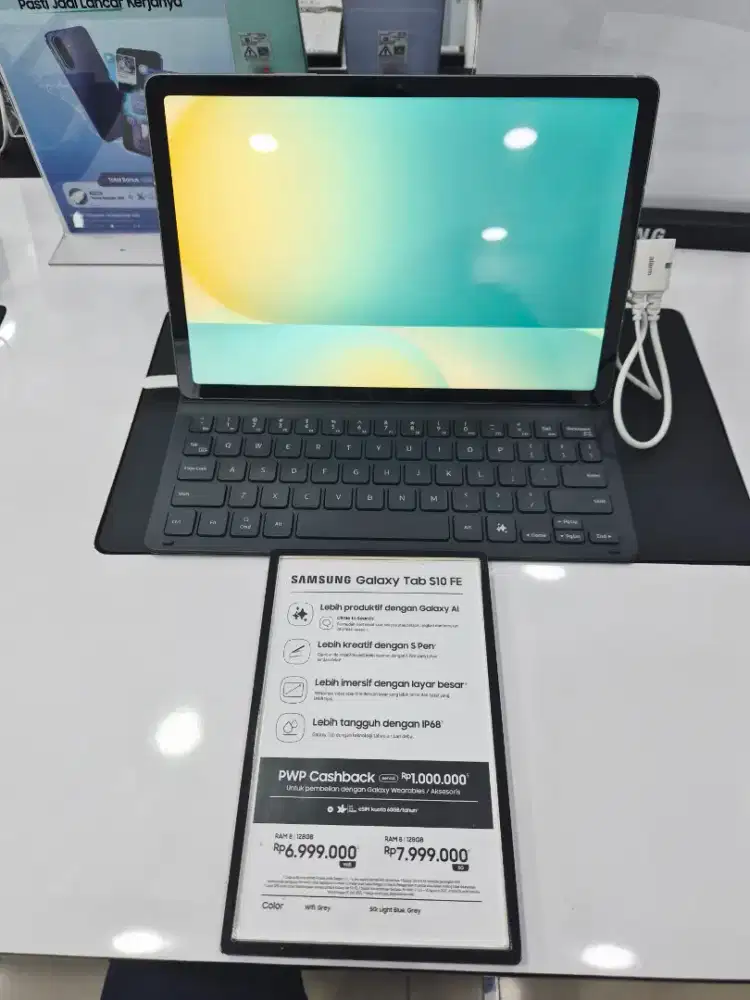 Samsung Galaxy Tab S10 FE.Cashback Up to 1juta sudah termasuk Spen