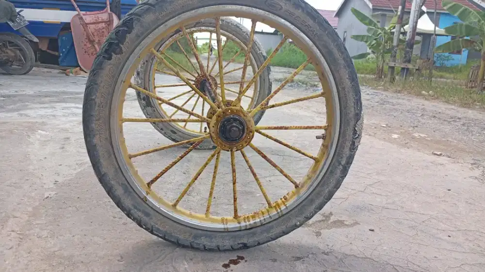 Roda gerobak siap pakai