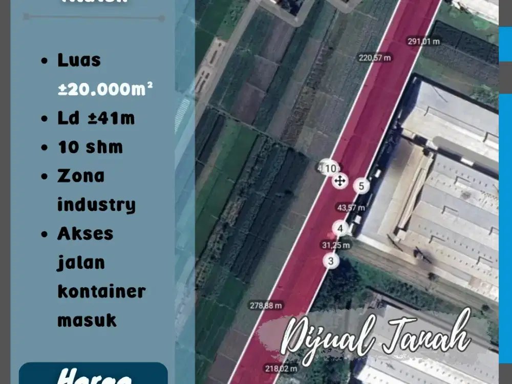 Dijual Tanah Zona Industri Ceper Klaten