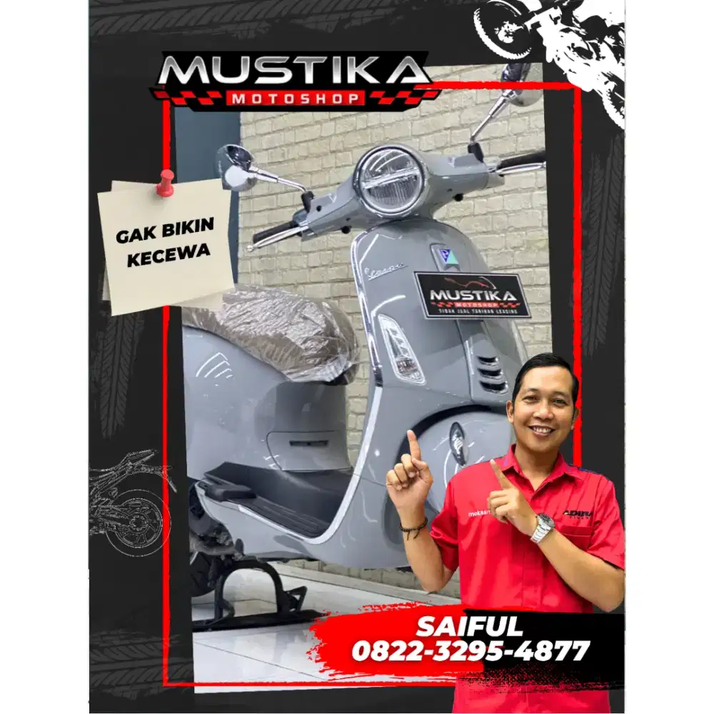 Perfect Condition!!Vespa Primavera 150cc abs 2023 Plat jatim-Mustika