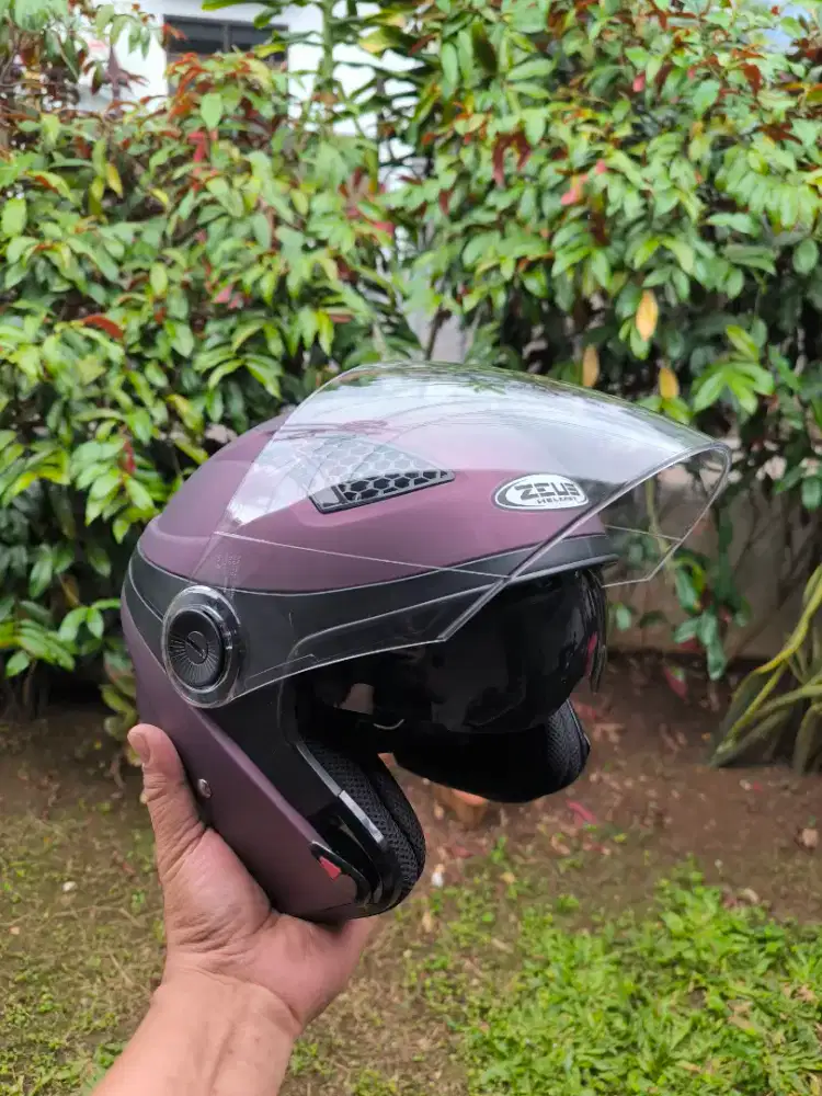 Helm Zeus Zs 610 Double Visor Matte Purple Like New