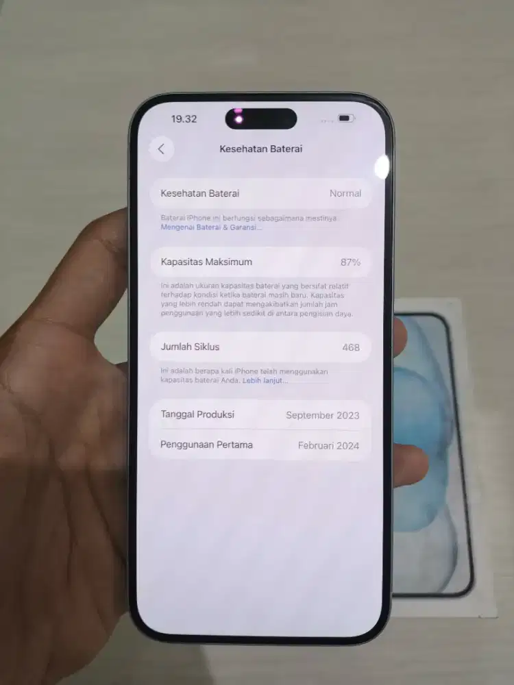 iphone 15 plus ibox fisik utuh mulus
