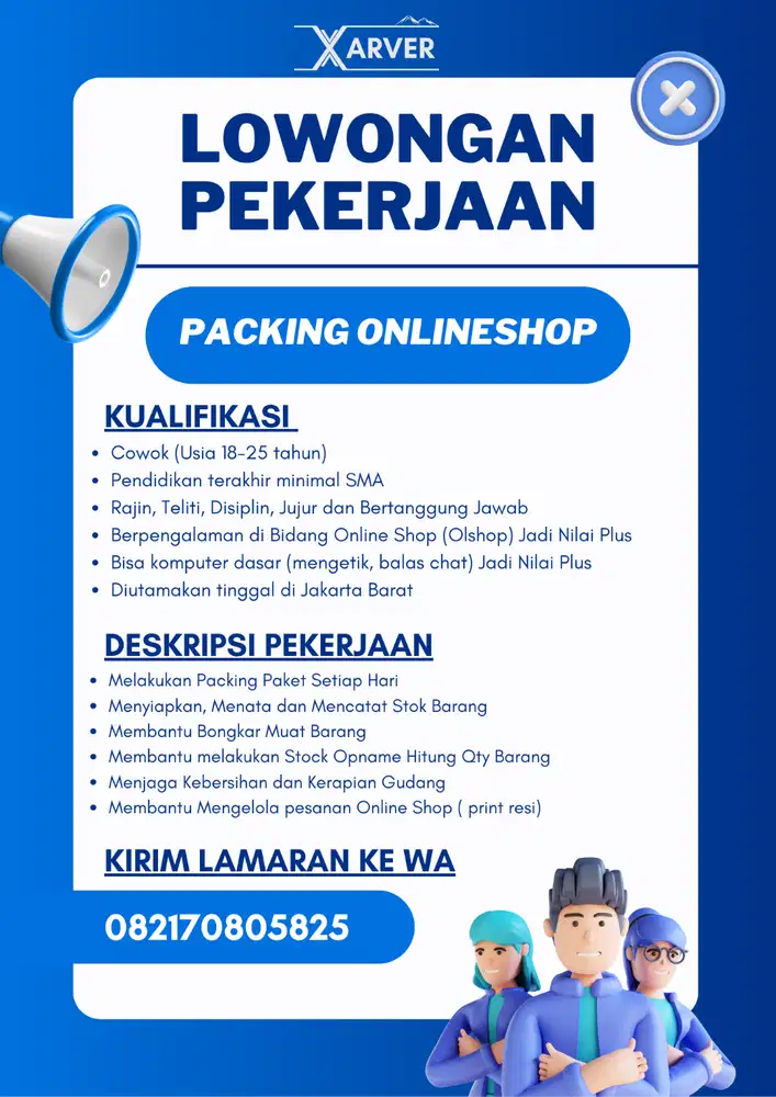 PACKING ONLINE SHOP HELPER OLSHOP DIBUTUHKAN SEGERA LOWONGAN KERJA