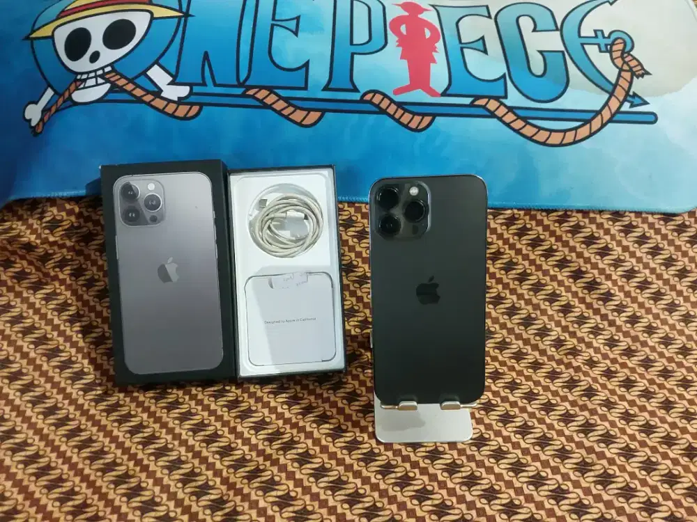 IPHONE 13 PRO MAX 128GB GRAPHITE INTER LENGKAP NO MINUS BISA TT