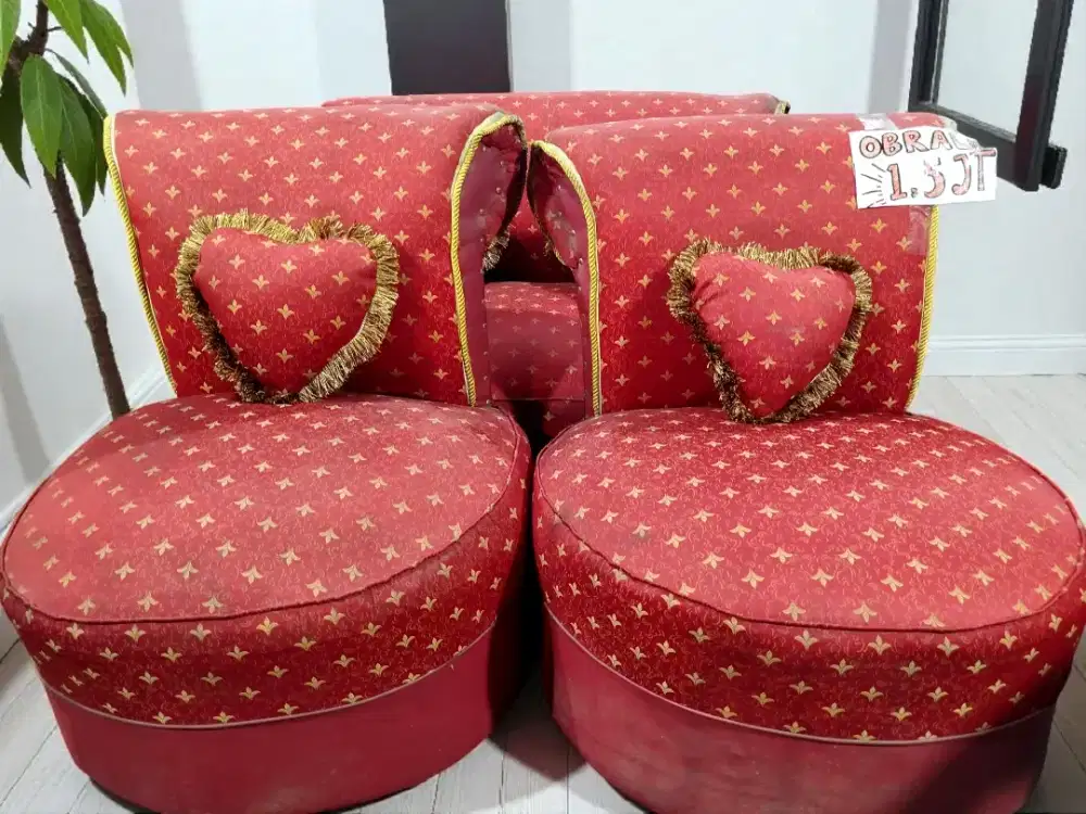 OBRAL! Sofa set lengkap bantal love dan meja