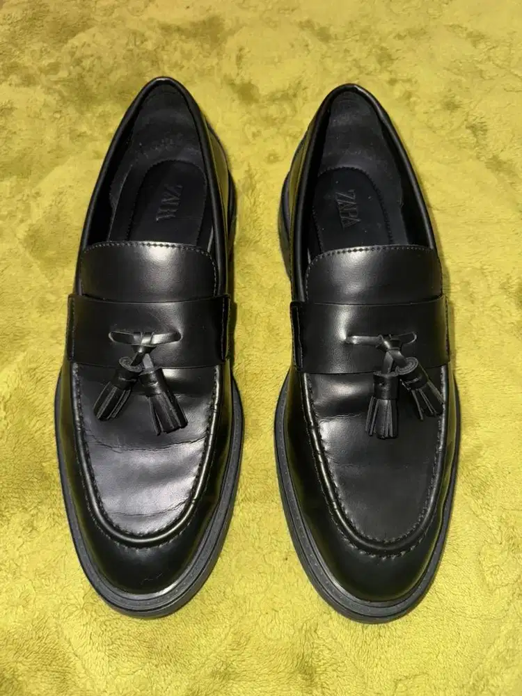 Zara Leather Dress Tassel Loafers