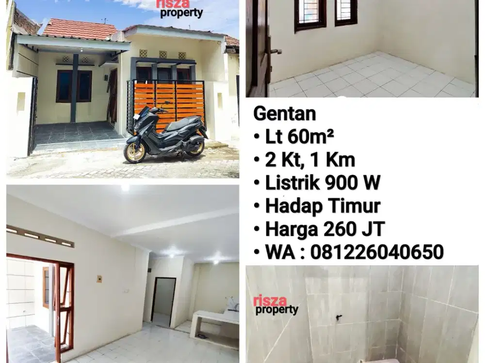 Jual Rumah Second Siap Pakai Area Gentan, Dekat Laweyan, Purwosari