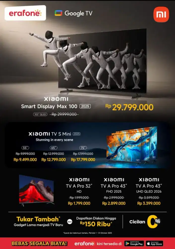 TV XIAOMI SERIES 32, 43, 55, 65 INCI