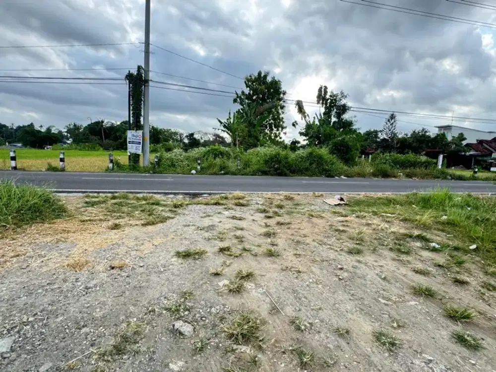 Tanah Jogja di Godean Tepi Aspal Dekat Pasar