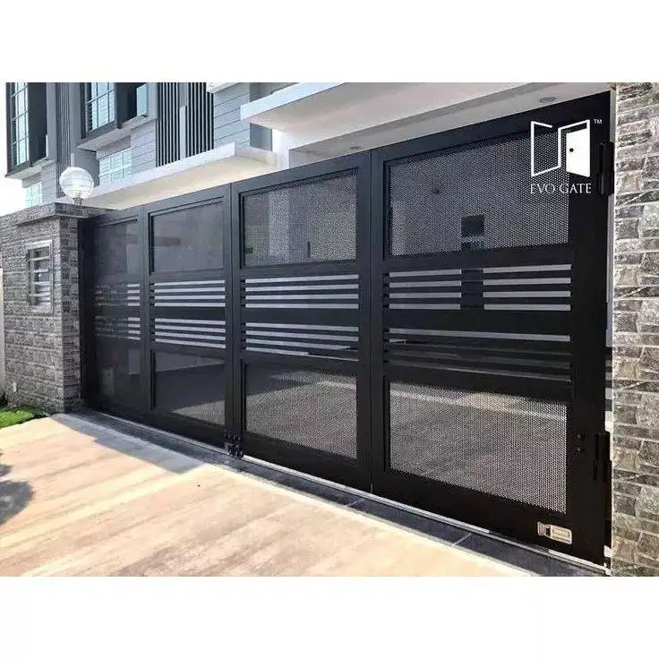 pagar rumah geser bahan plat perforated