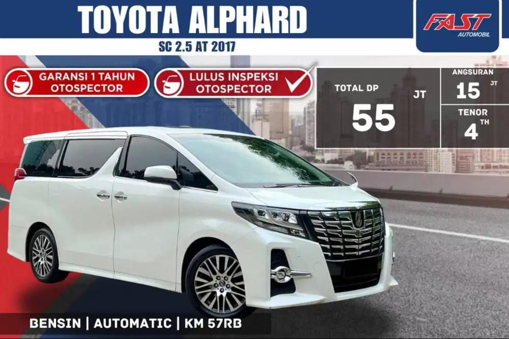 TOYOTA ALPHARD SC 2017 2.5 AT SUNROOF & PILOT SEAT LOW KM.57RB #F7ST