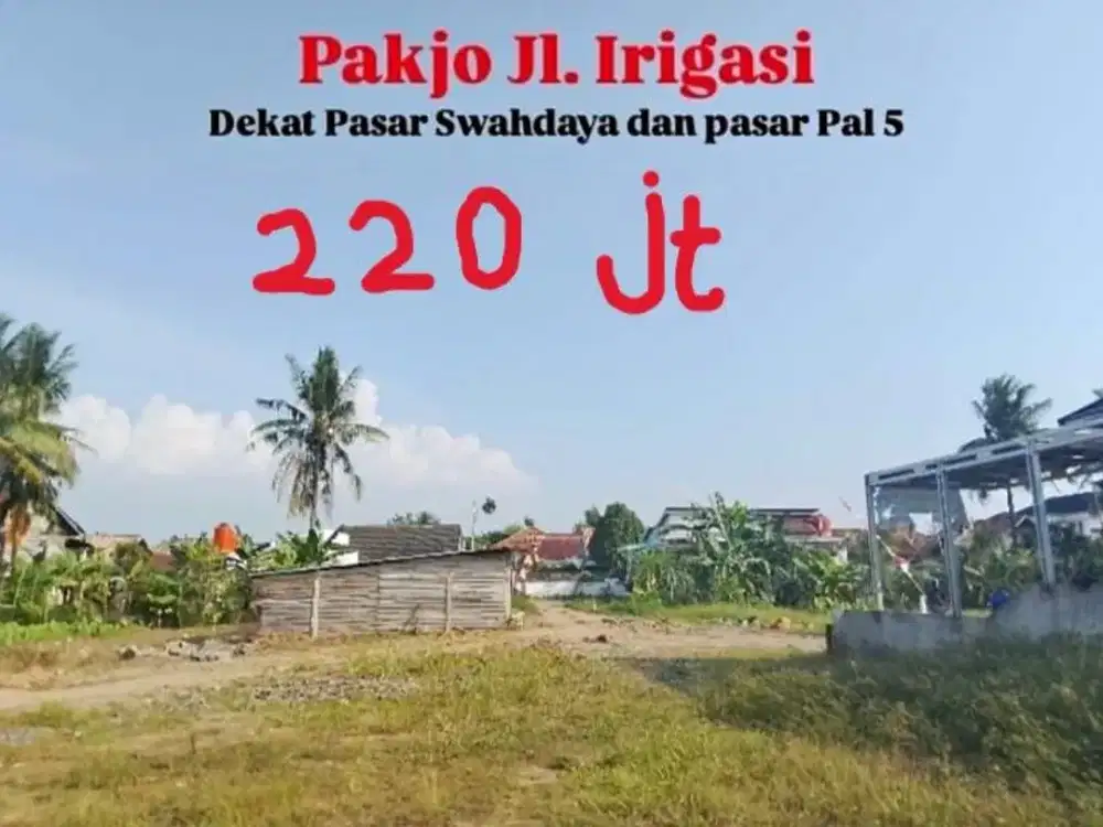 Tanah Murah Pakjo JL Irigasi kota Palembang