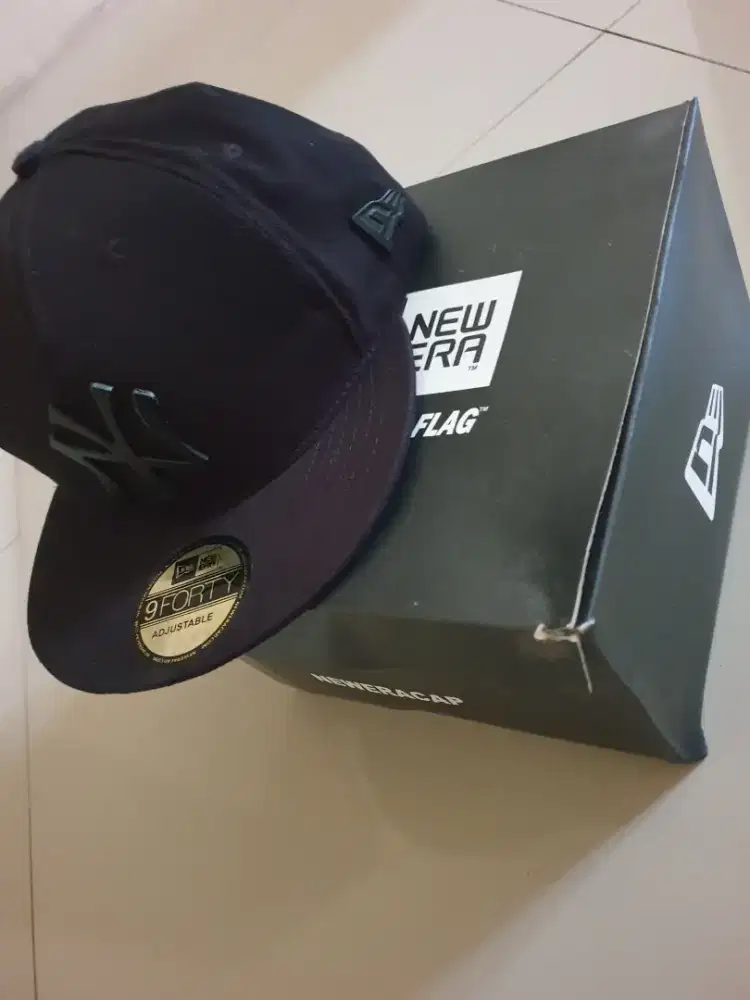 Topi NY PinBesi Premium Box Original NewEra Black Full Tag SnapBack
