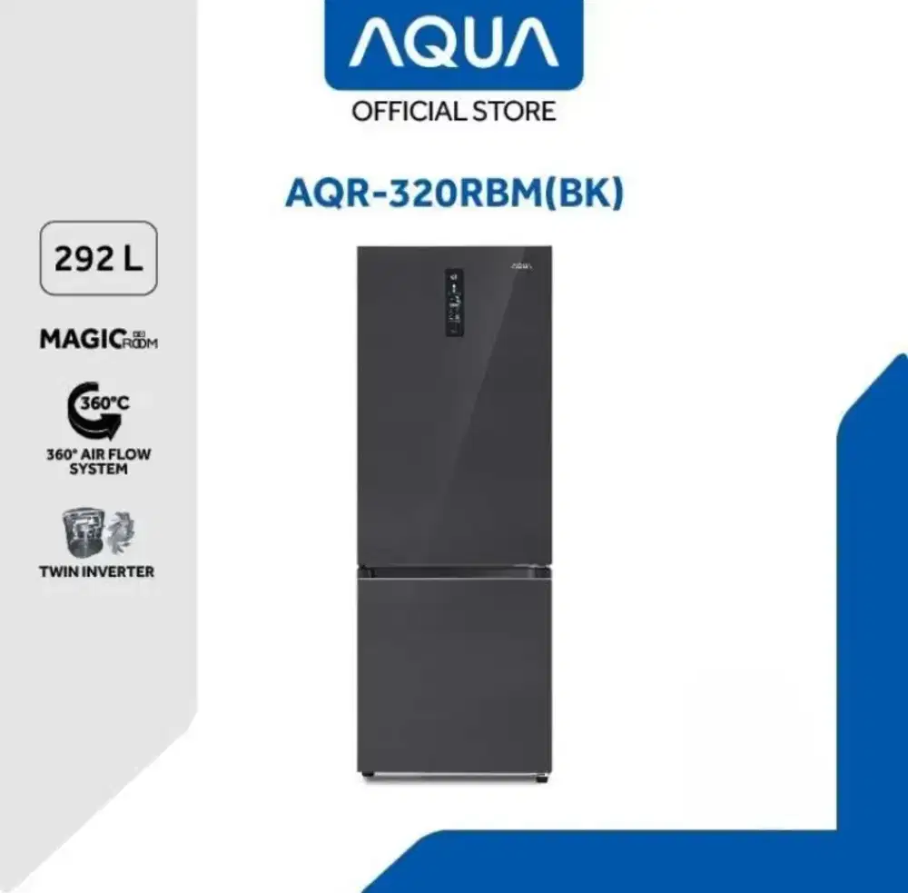KULKAS 2 PINTU AQUA AQR-320RBM