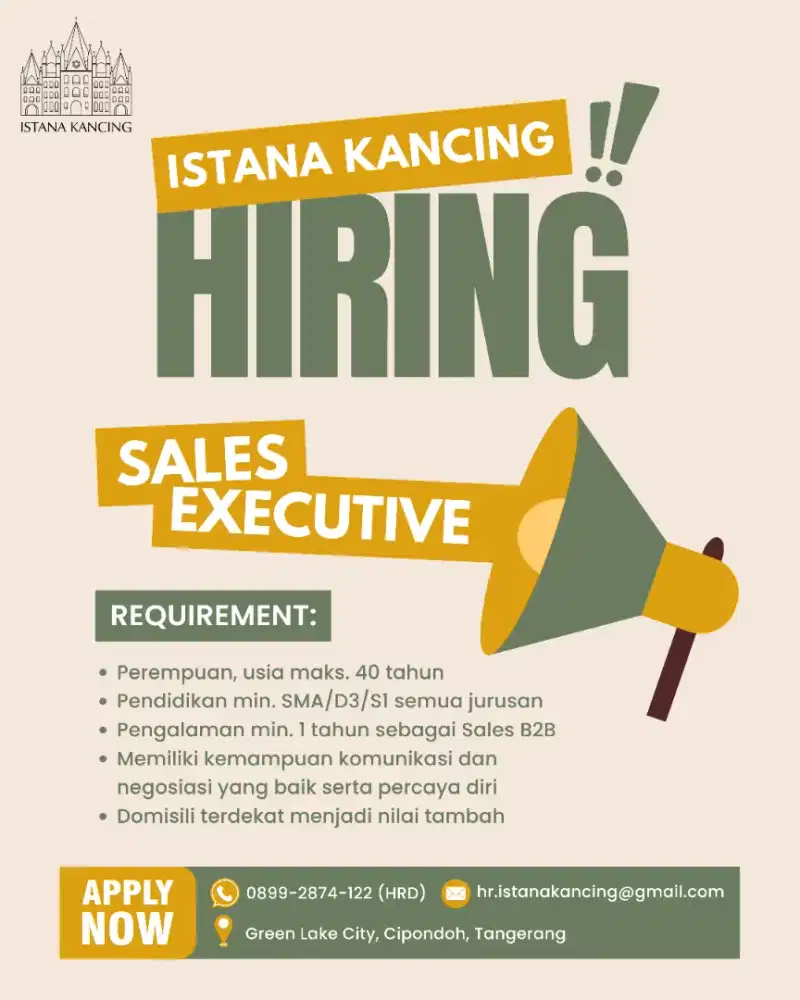 Lowongan Sales B2B (Perempuan)