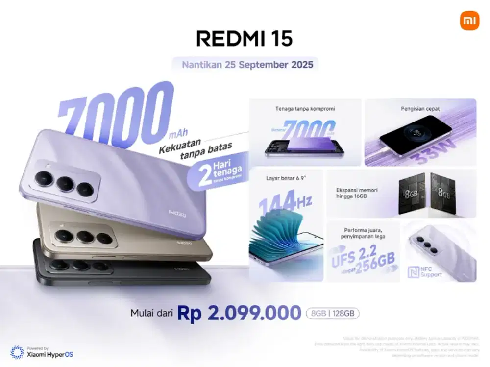 REDMI 15 8+8 256GB