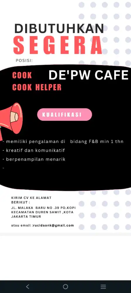 Lowongan kerja Kitchen