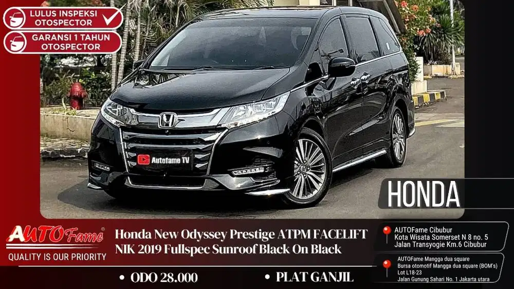 ODO 28RB Honda New Odyssey Prestige ATPM FACELIFT NIK 2019 Fullspec Su