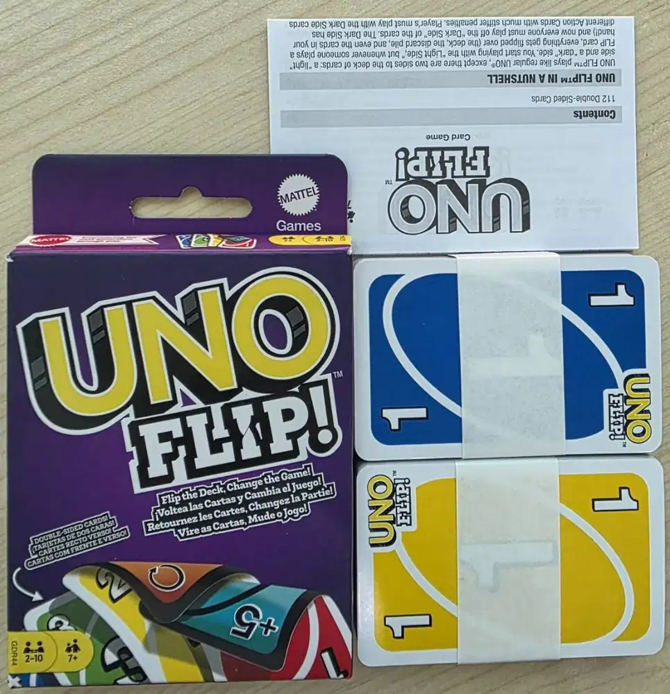 Kartu UNO Flip / Uno Flip Card dan Playing Cards Remi