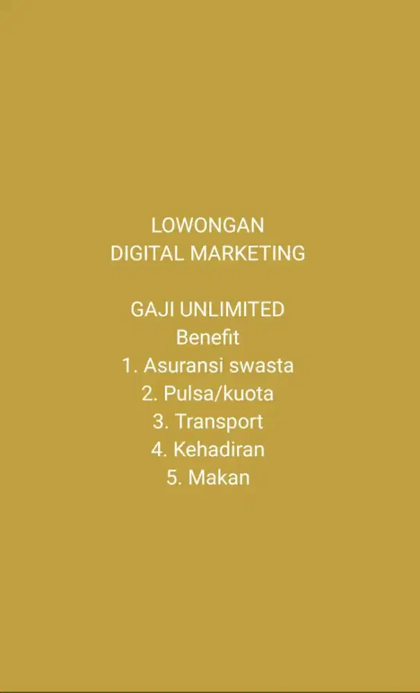 LOWONGAN DIGITAL MARKETING