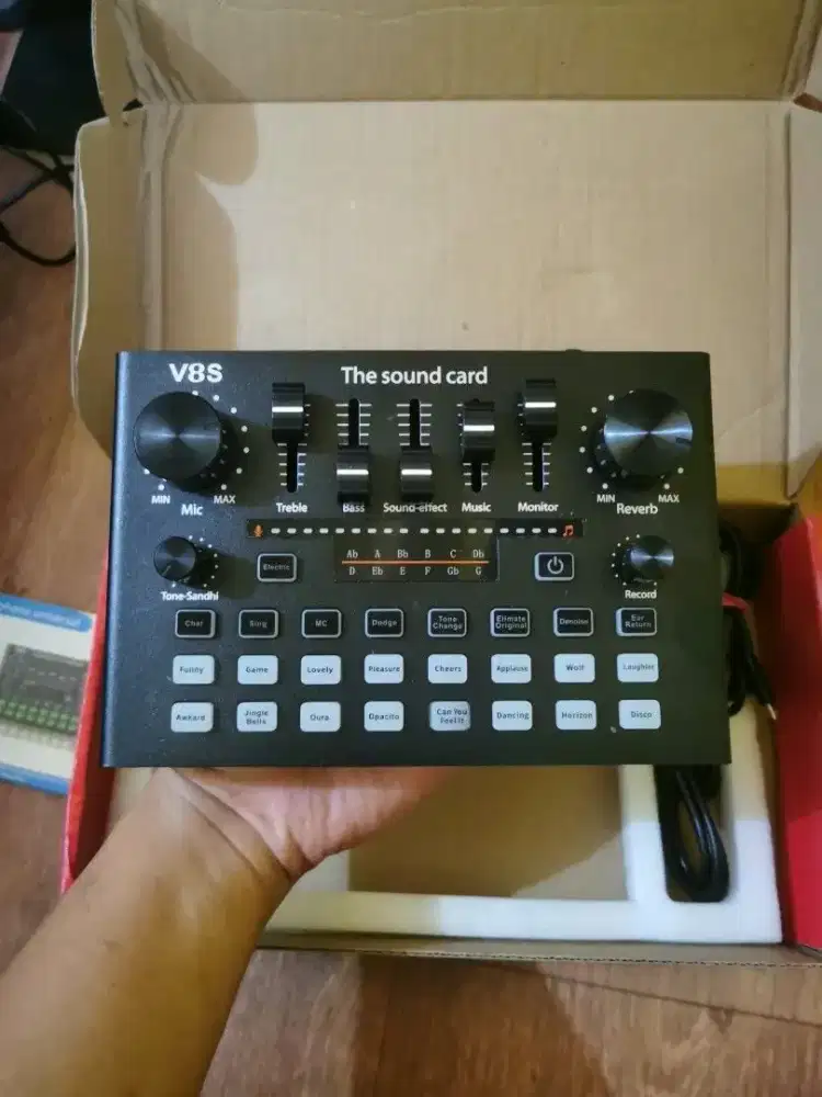 Sound card V8S audio live record efek