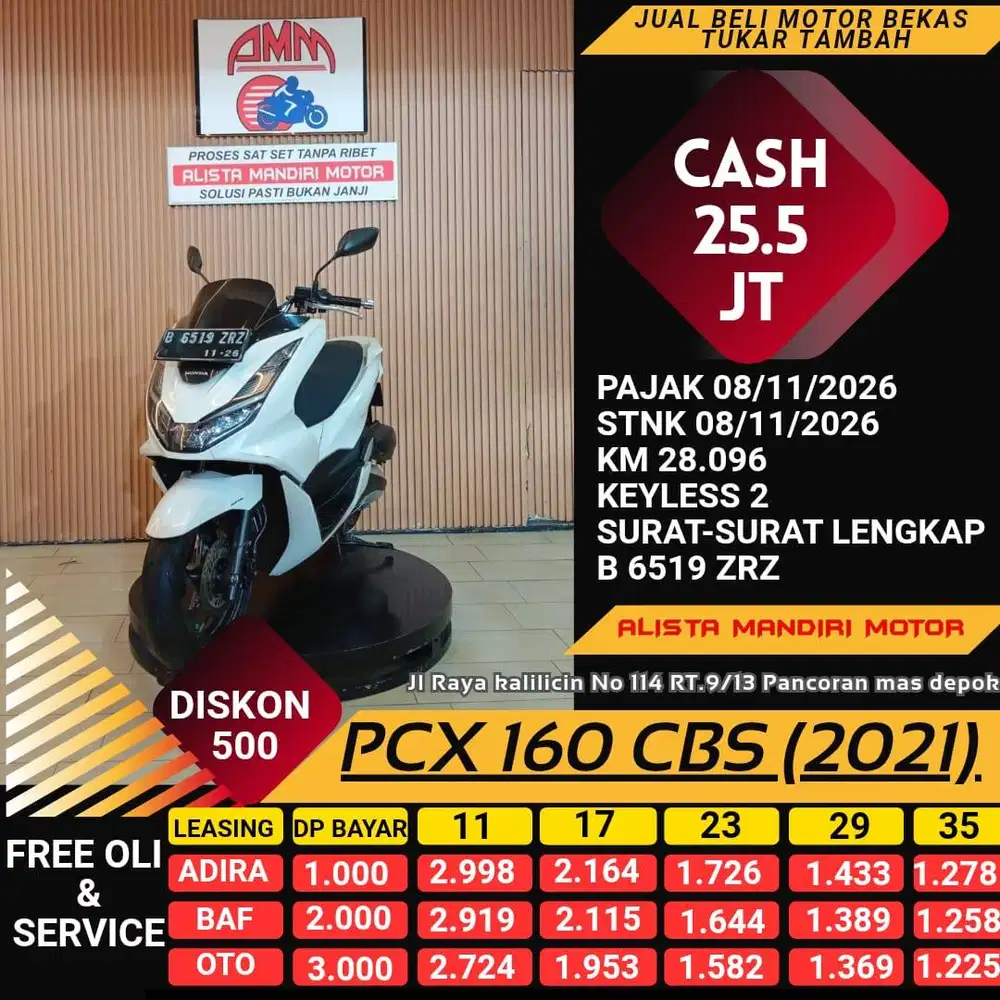 PCX 160 CBS 2021 PAJAK HIDUP CC 0% KREDIVO TOKPED SPAYLETTER INDODANA