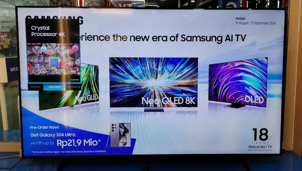 Samsung 65 Inch DU7000 Smart TV UHD4K