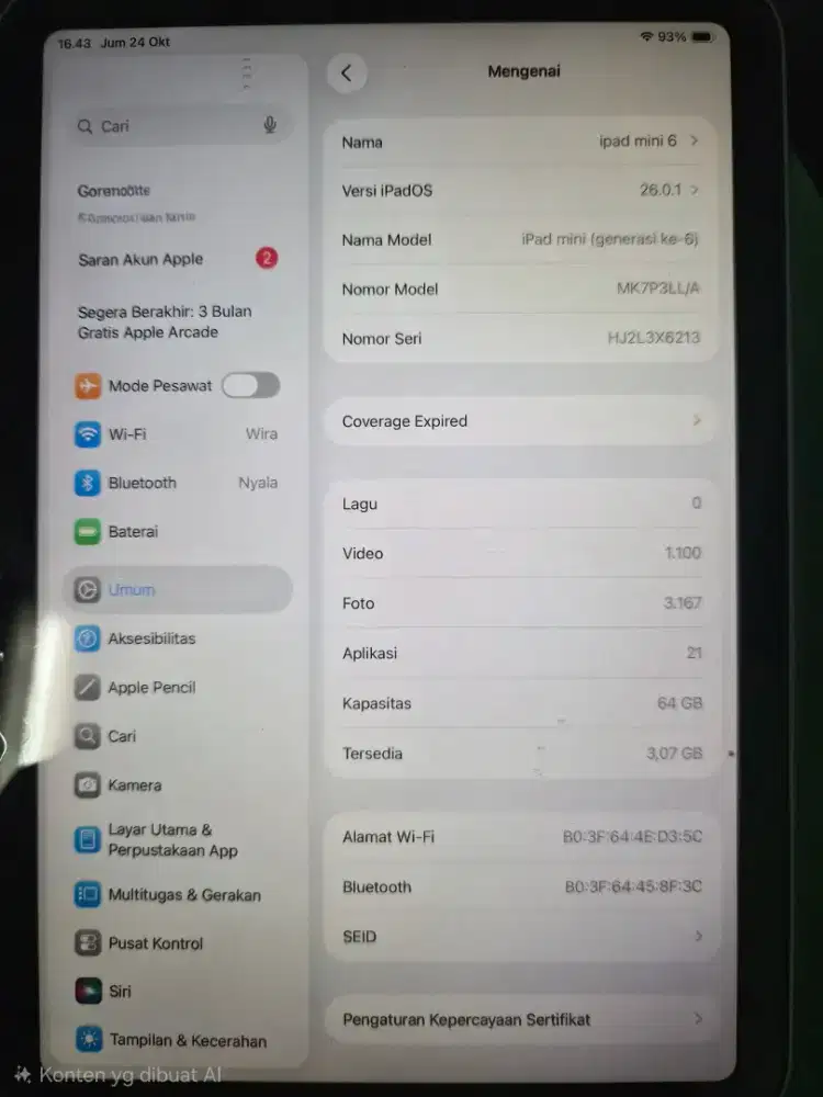 Ipad Mini 6 wifi