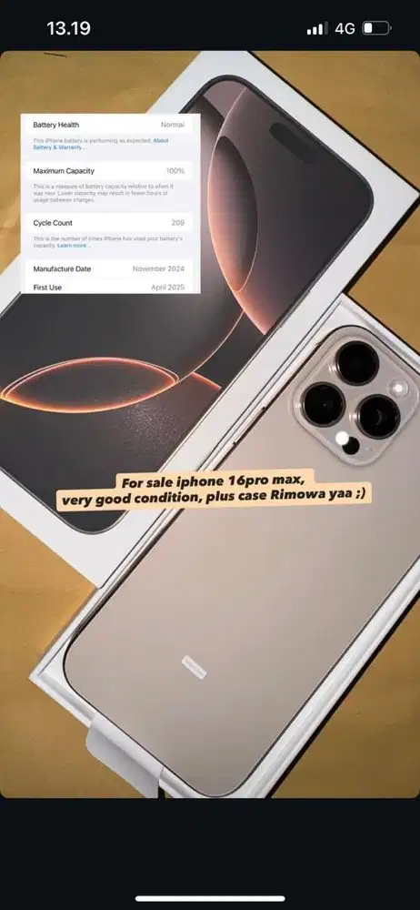 iPhone 16 Pro Max 512GB Resmi Indo