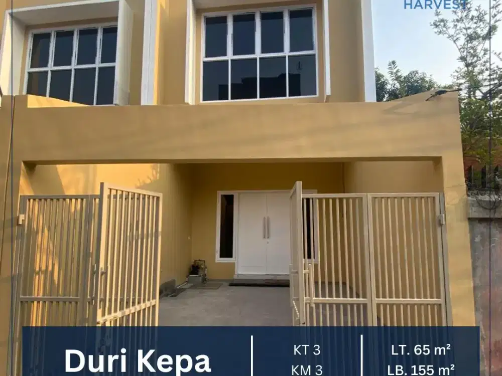 DIJUAL MURAH ! RUMAH BARU DIAP HUNI 3 KAMAR DI DURI KEPA JAKBAR