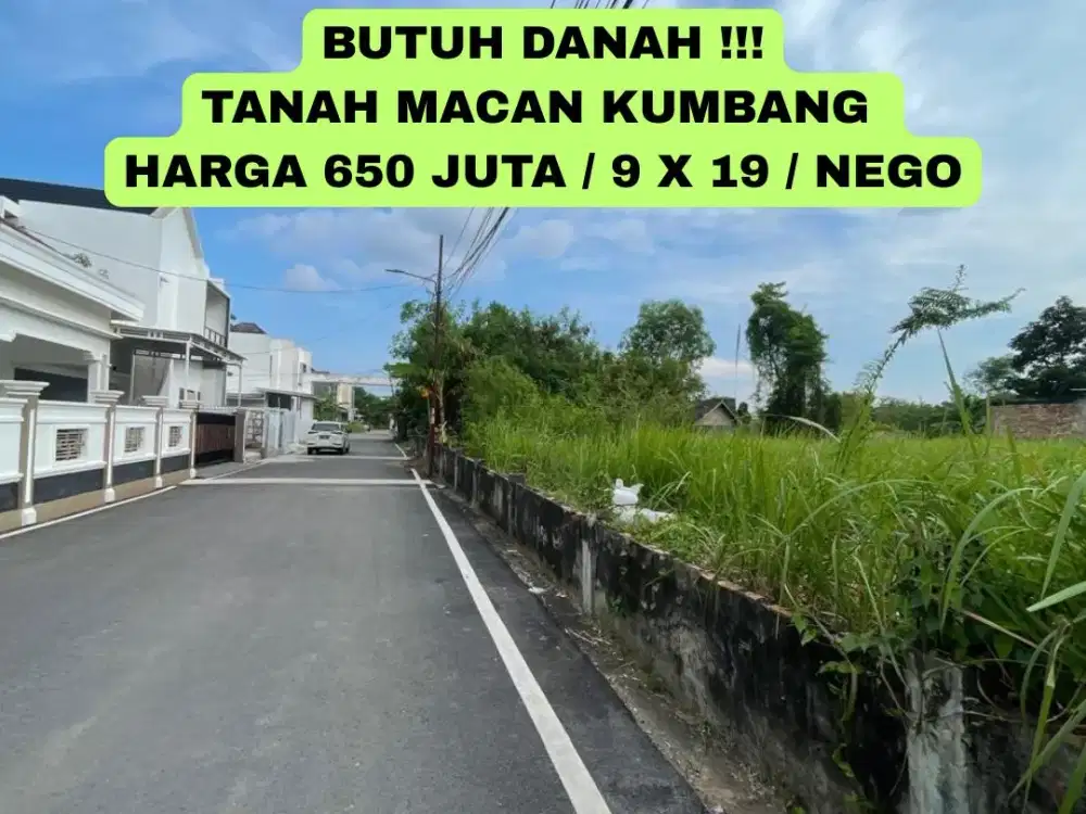 DIJUAL TANAH KAWASAN ELIT MACAN KUMBANG PALEMBANG