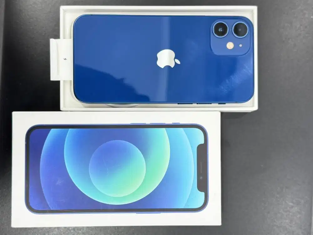 Iphone 12 mini 128Gb Blue second resmi ibox mulus fullset original