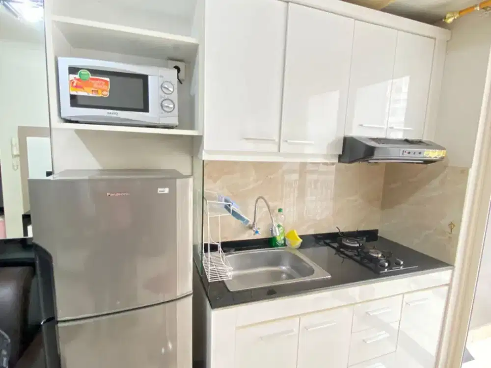 2BR plus furnish lantai rendah SIAP HUNI Apt.Royal mediterania