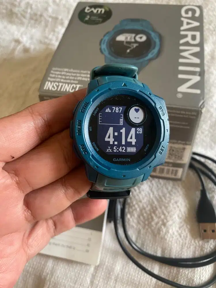 Garmin instinct Blue mulus no minus lkp ex Grs Resmi Tam