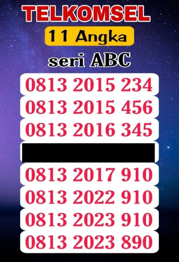 Simpati 11 angka seri abc