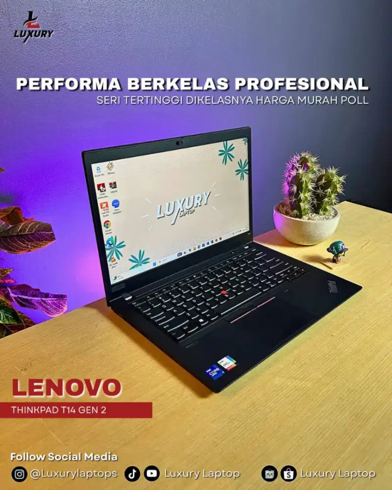 LENOVO THINKPAD T14 GEN 2 CORE I7 GEN 11 SSD RAM SECOND JUAL MURAH BU