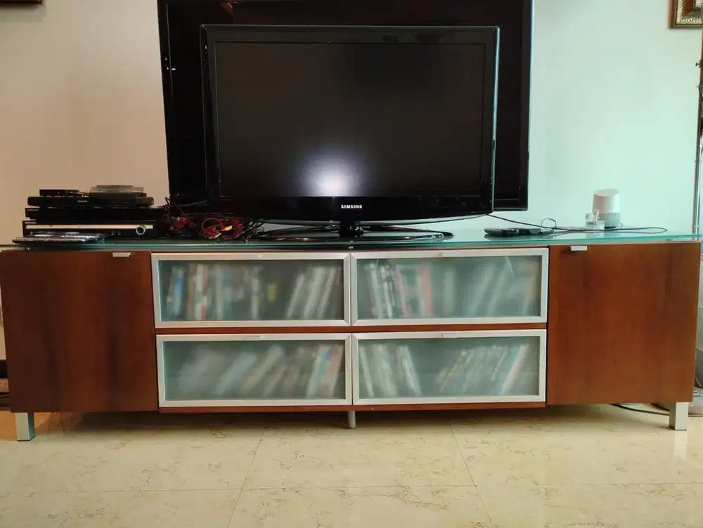 rak tv kayu tebal kokoh