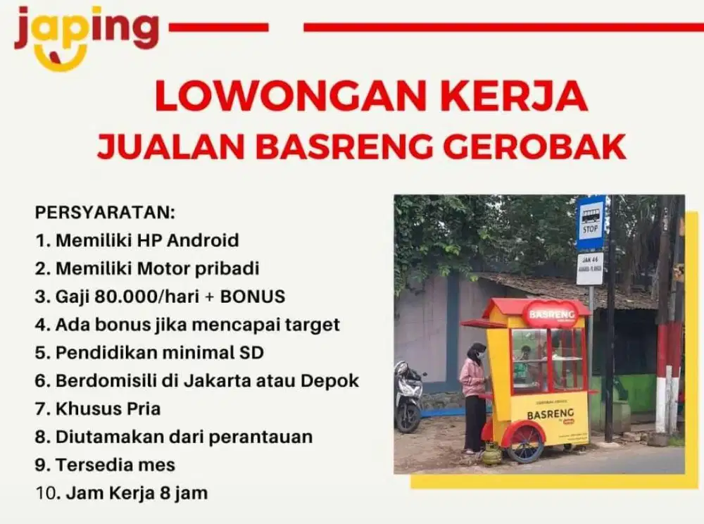 Lowongan Kerja  Jualan Basreng Gerobak