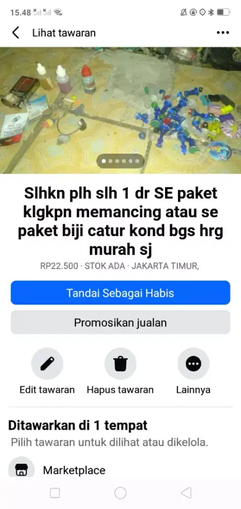 Slhkn plh slh 1 paket dr ACC ikan atau sblh nya mgkn ada yg perlu kali