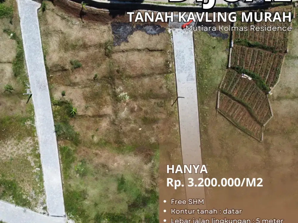 SHM 133 M² HANYA 3,4 Jt/m²! Kavling Datar Cipageran, Dekat UNJANI (15 Menit)