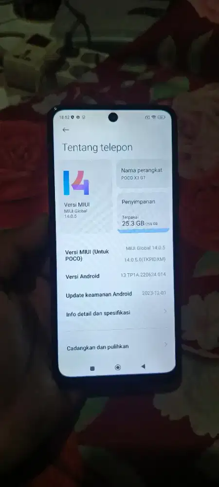 Poco X3 GT Ram 8+3/256 Jaringan 5G Mesin Normal Jaya