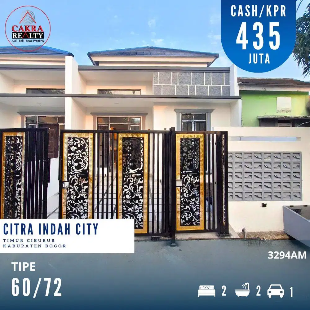 Rumah Full Renovasi Design Modern 2 Kamar Tidur Cash/KPR Ready (3293)