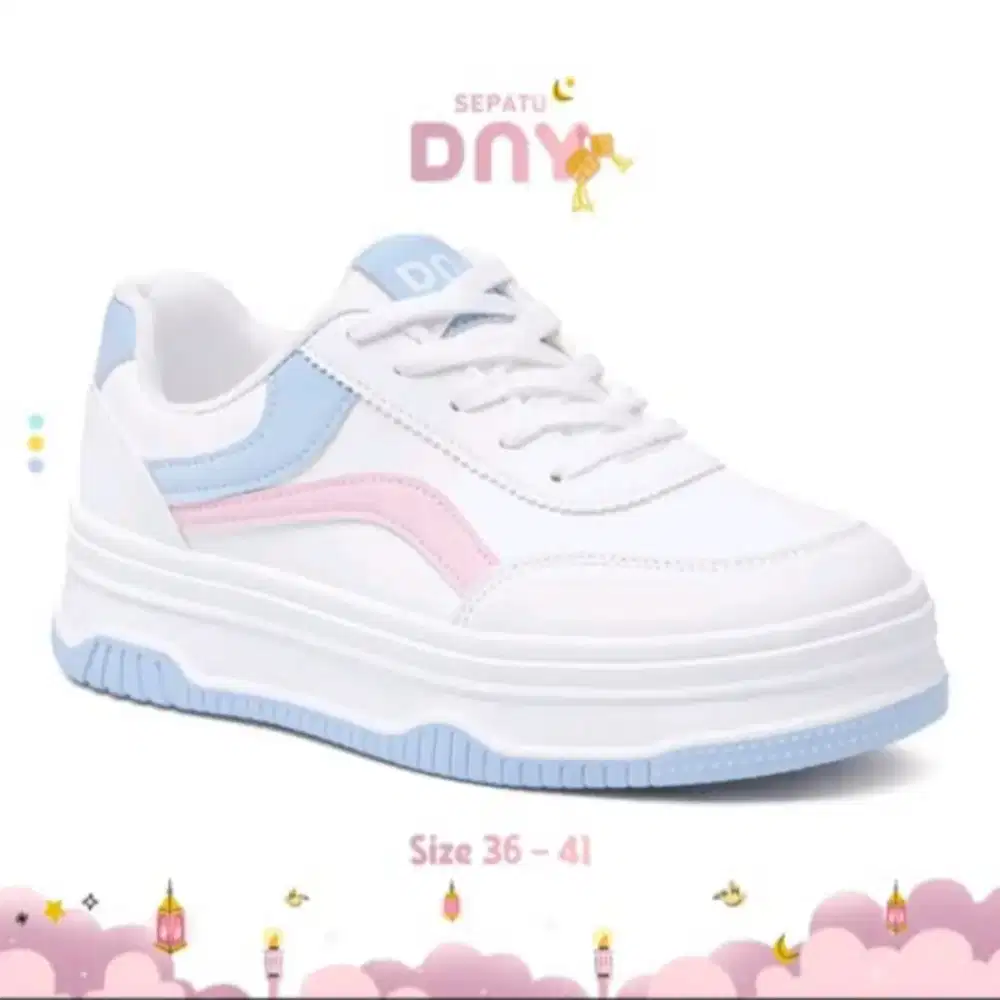 Sepatu sneakers wanita trendy korean style