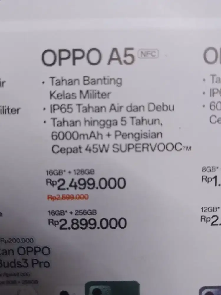 Oppo A5 2025 ram 8+8/128