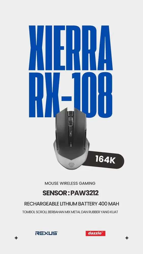 Mouse gaming wireless Rexus RX-108
