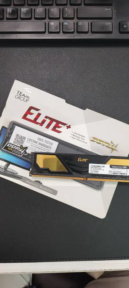 DDR4 RAM Memory 8GB 2666Mhz Team Elite+ [bekas second Like New]