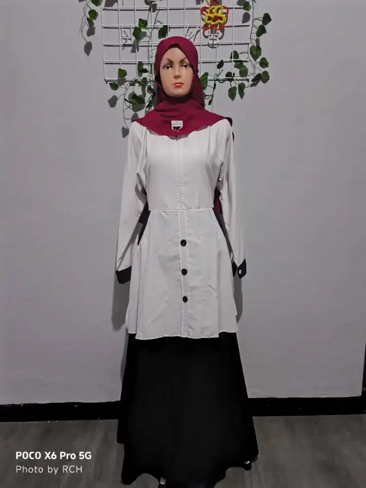 Gamis Hitam Putih Second