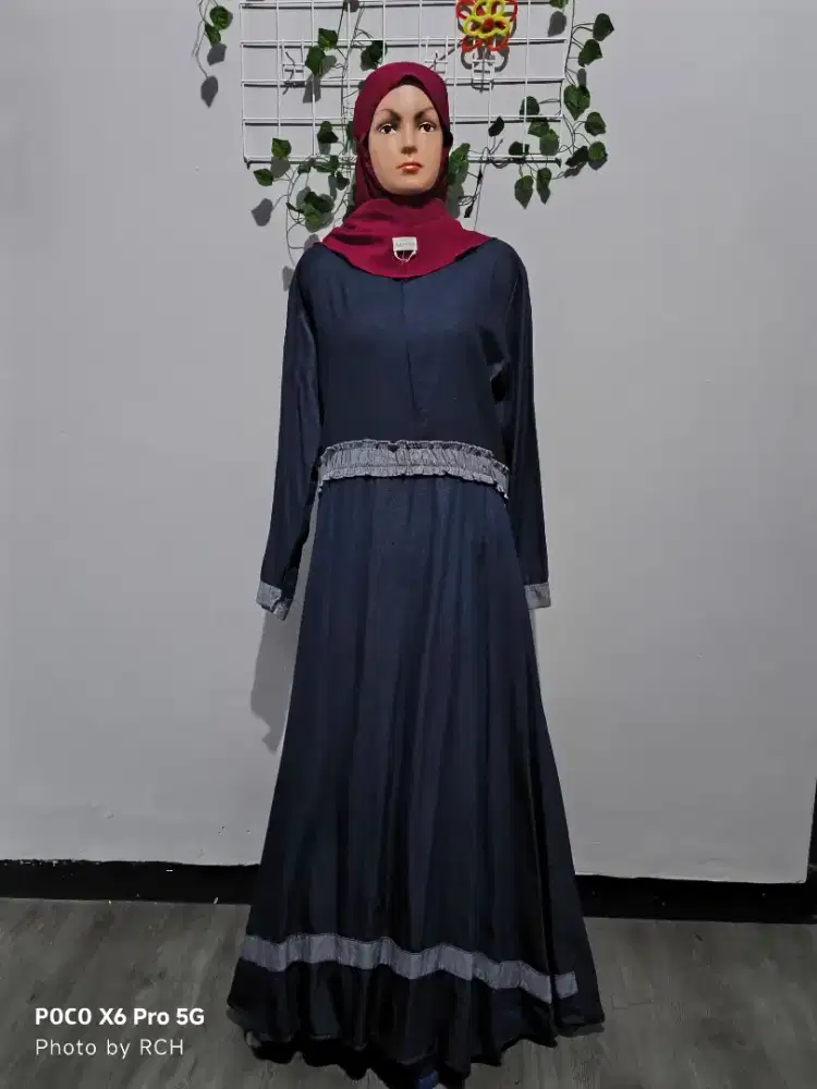 Gamis Soft Jeans Second