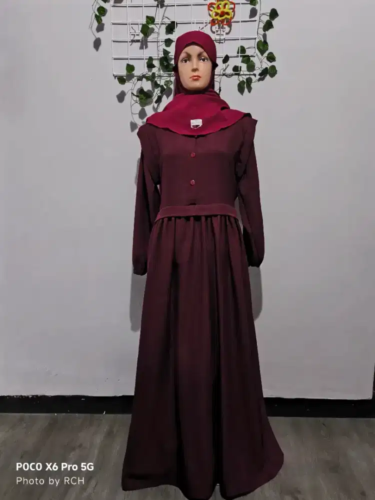 Gamis Burgundy Second Murah