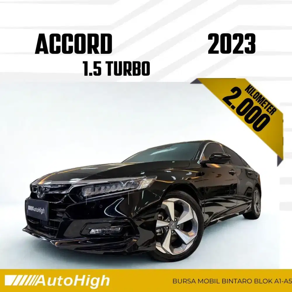 DP10% [Km2.000] Accord Sunroof Turbo 2022 Black Reg 2023 #AUTOHIGH